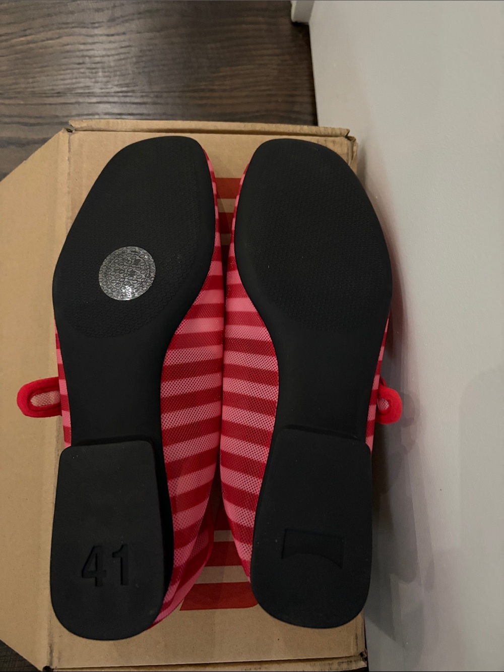 Camper Red Striped Mary Jane Flats - Picture 3 of 3